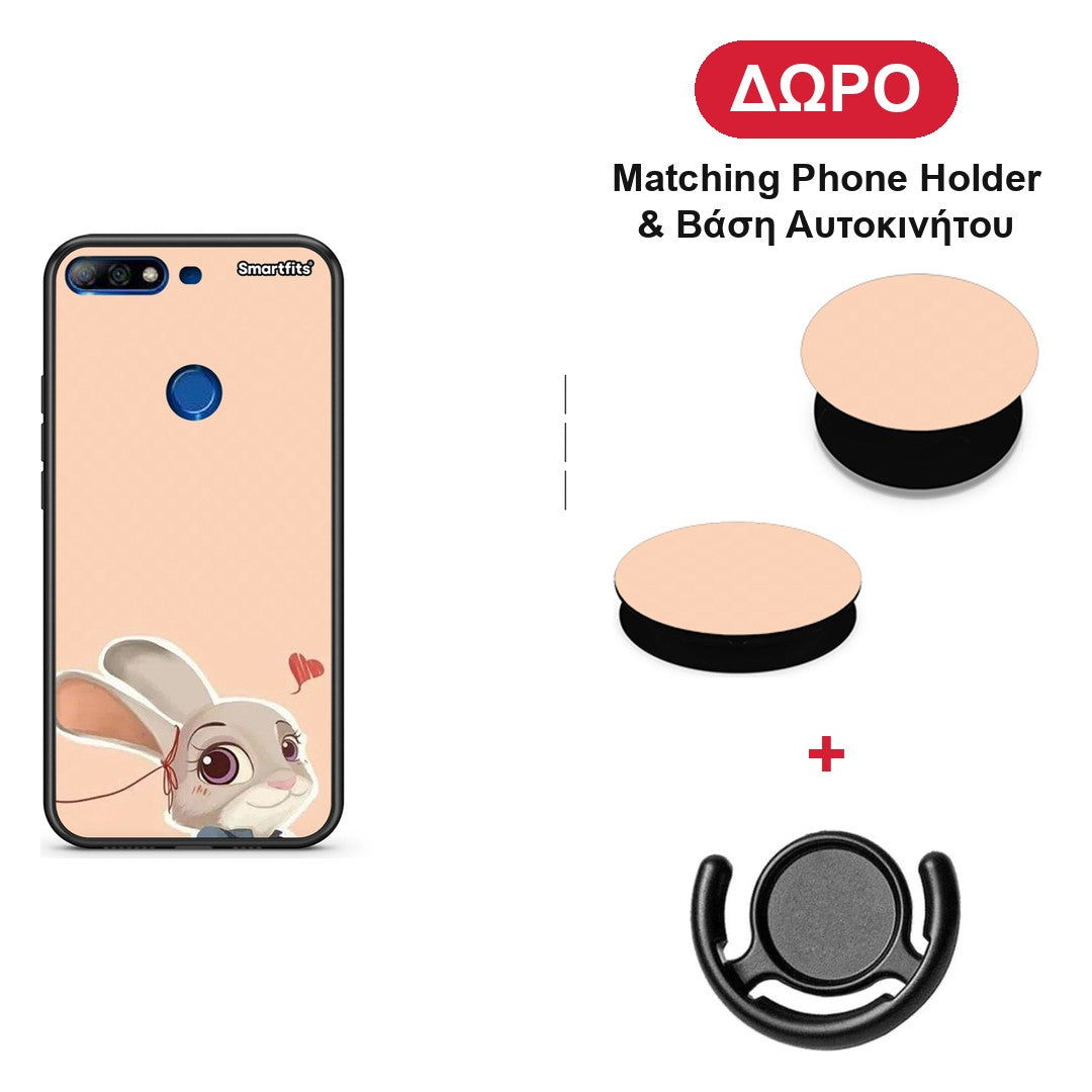 Nick Wilde And Judy Hopps Love 2 - Huawei Y7 2018 / Prime Y7 2018 / Honor 7C θήκη + Δώρο Phone Holder & Βάση Αυτοκινήτου