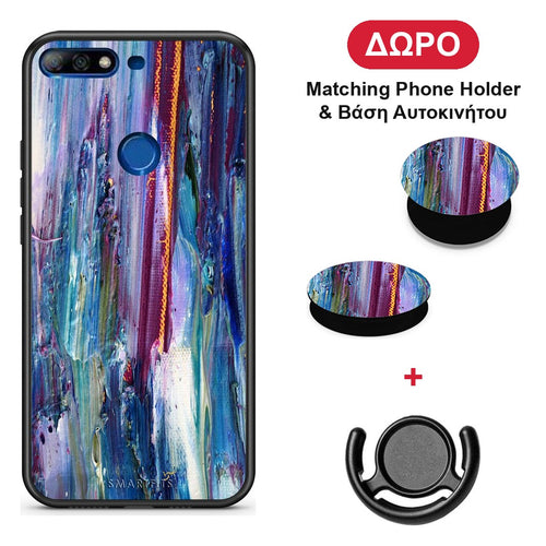 Paint Winter - Huawei Y7 2018 / Prime Y7 2018 / Honor 7C θήκη + Δώρο Phone Holder & Βάση Αυτοκινήτου
