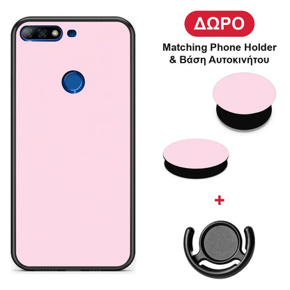 Pale Pink - Huawei Y7 2018 / Prime Y7 2018 / Honor 7C θήκη + Δώρο Phone Holder & Βάση Αυτοκινήτου