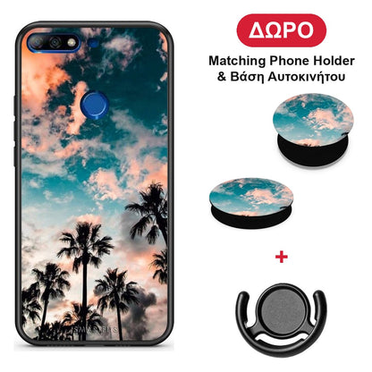 Summer Sky - Huawei Y7 2018 / Prime Y7 2018 / Honor 7C θήκη + Δώρο Phone Holder & Βάση Αυτοκινήτου