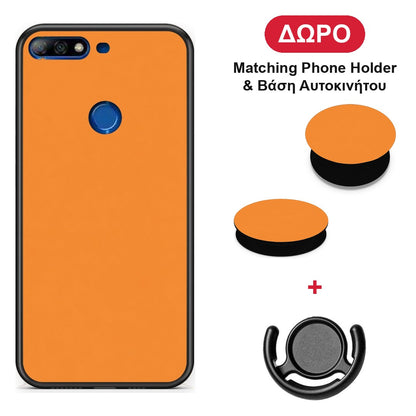 Tangerine Orange - Huawei Y7 2018 / Prime Y7 2018 / Honor 7C θήκη + Δώρο Phone Holder & Βάση Αυτοκινήτου