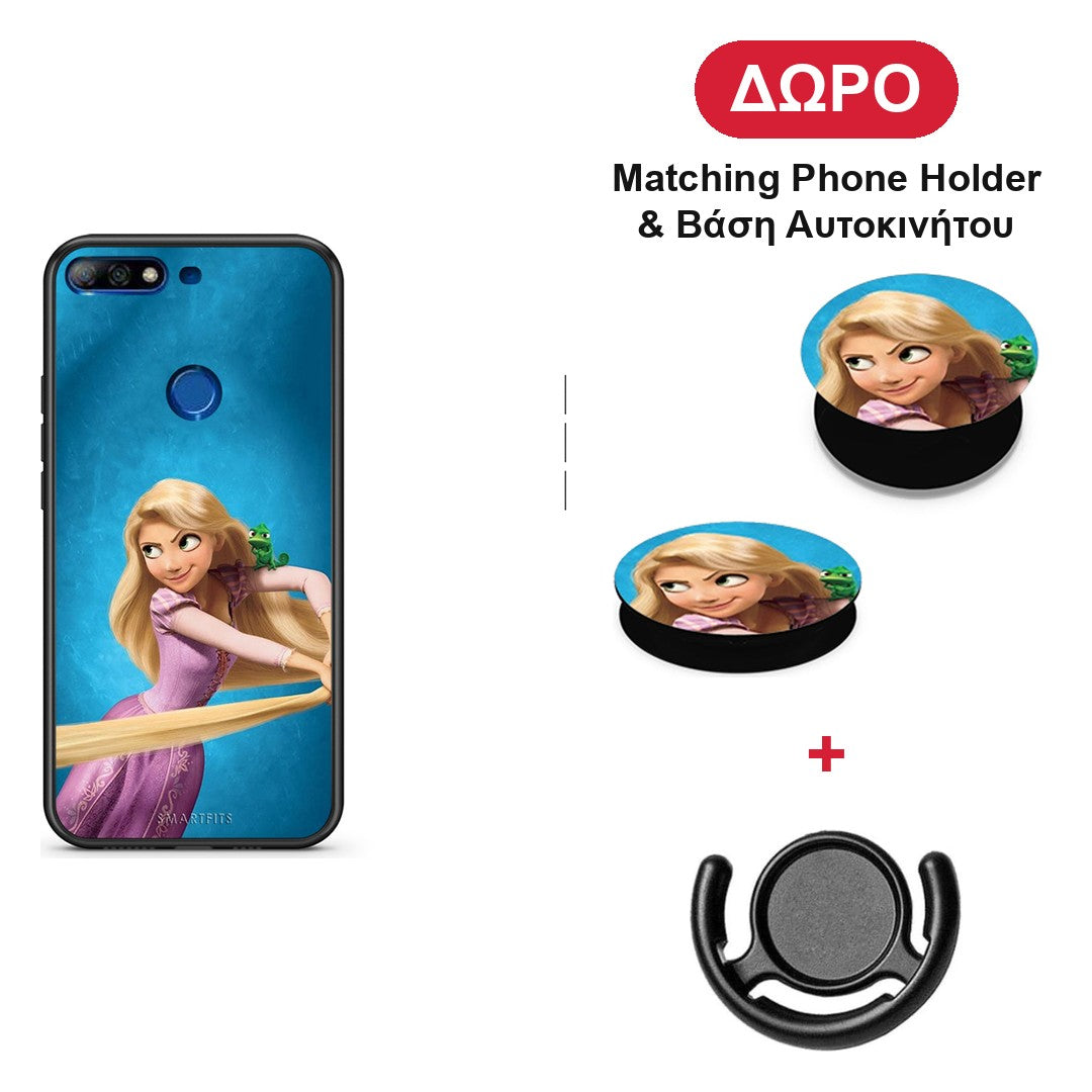 Tangled 2 - Huawei Y7 2018 / Prime Y7 2018 / Honor 7C θήκη + Δώρο Phone Holder & Βάση Αυτοκινήτου