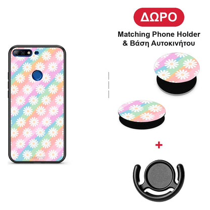 White Daisies - Huawei Y7 2018 / Prime Y7 2018 / Honor 7C θήκη + Δώρο Phone Holder & Βάση Αυτοκινήτου