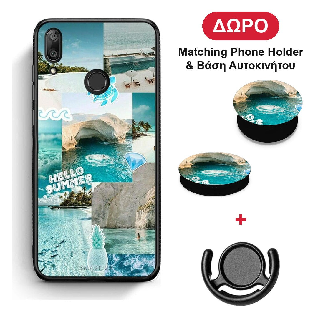 Aesthetic Summer - Huawei Y7 2019 / Y7 Prime 2019 θήκη + Δώρο Phone Holder & Βάση Αυτοκινήτου