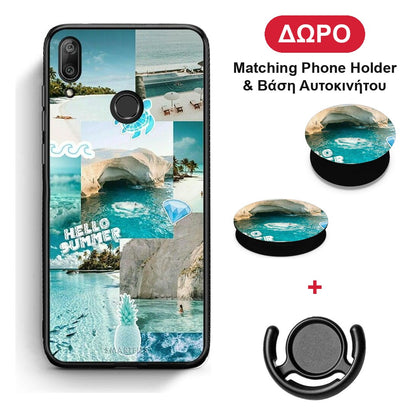 Aesthetic Summer - Huawei Y7 2019 / Y7 Prime 2019 θήκη + Δώρο Phone Holder & Βάση Αυτοκινήτου