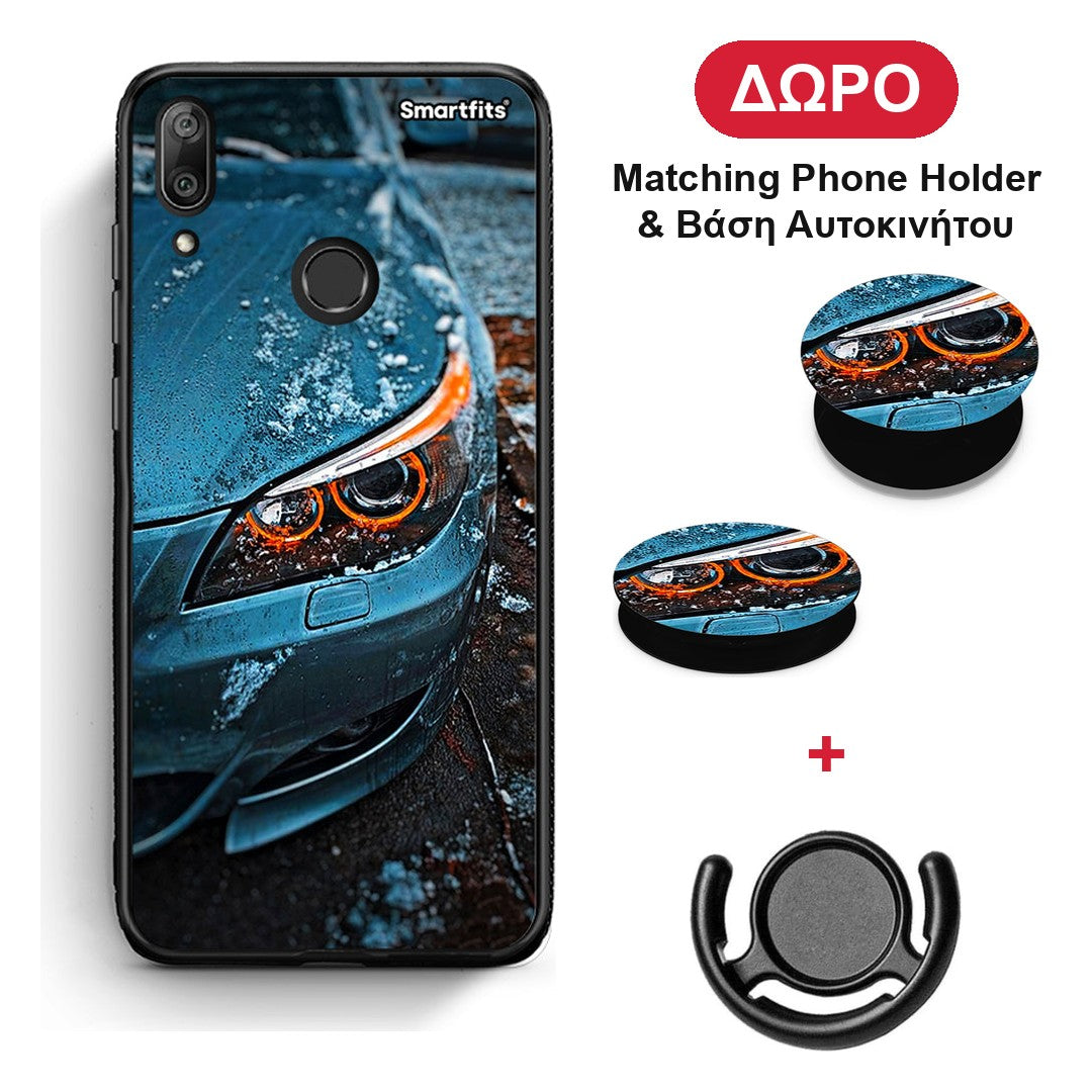 Bmw E60 - Huawei Y7 2019 / Y7 Prime 2019 θήκη + Δώρο Phone Holder & Βάση Αυτοκινήτου