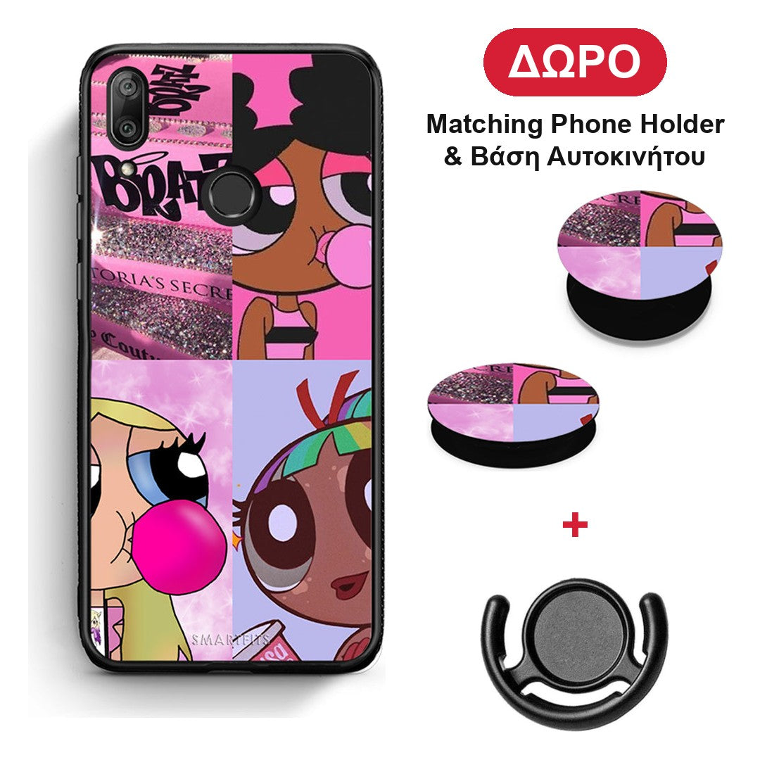Bubble Girls - Huawei Y7 2019 / Y7 Prime 2019 θήκη + Δώρο Phone Holder & Βάση Αυτοκινήτου