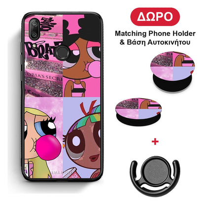 Bubble Girls - Huawei Y7 2019 / Y7 Prime 2019 θήκη + Δώρο Phone Holder & Βάση Αυτοκινήτου