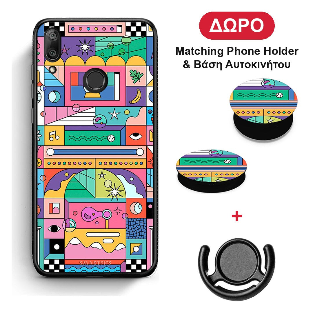 Bubbles Soap - Huawei Y7 2019 / Y7 Prime 2019 θήκη + Δώρο Phone Holder & Βάση Αυτοκινήτου