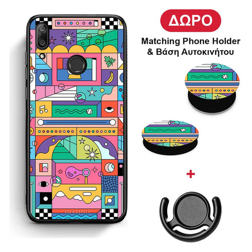 Bubbles Soap - Huawei Y7 2019 / Y7 Prime 2019 θήκη + Δώρο Phone Holder & Βάση Αυτοκινήτου