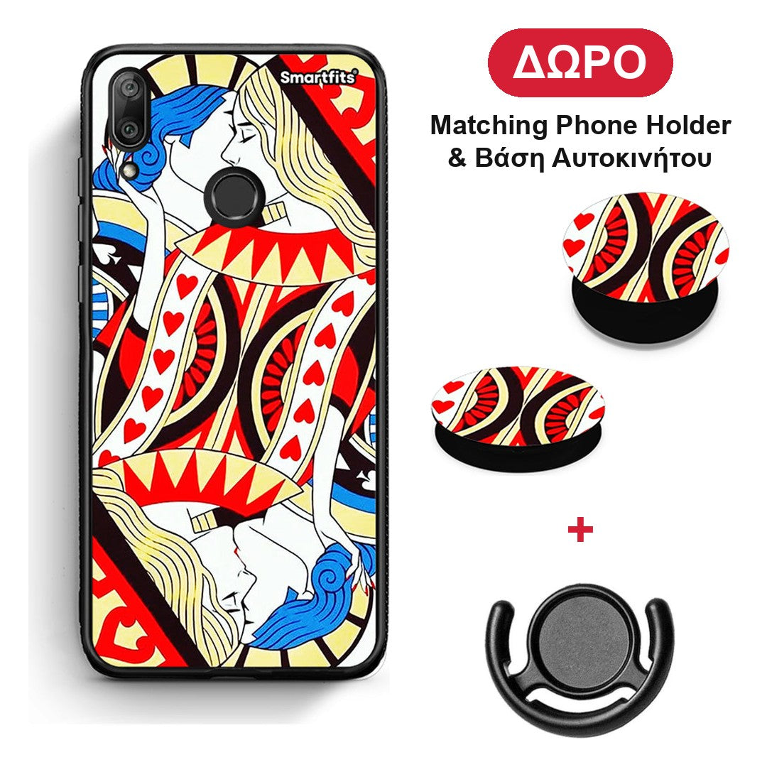 Card Love - Huawei Y7 2019 / Y7 Prime 2019 θήκη + Δώρο Phone Holder & Βάση Αυτοκινήτου