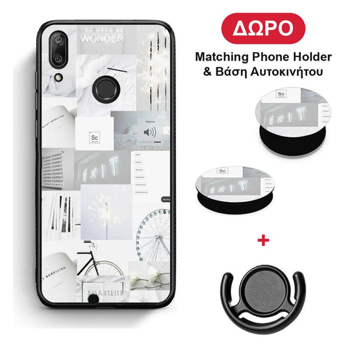Collage Make Me Wonder - Huawei Y7 2019 / Y7 Prime 2019 θήκη + Δώρο Phone Holder & Βάση Αυτοκινήτου