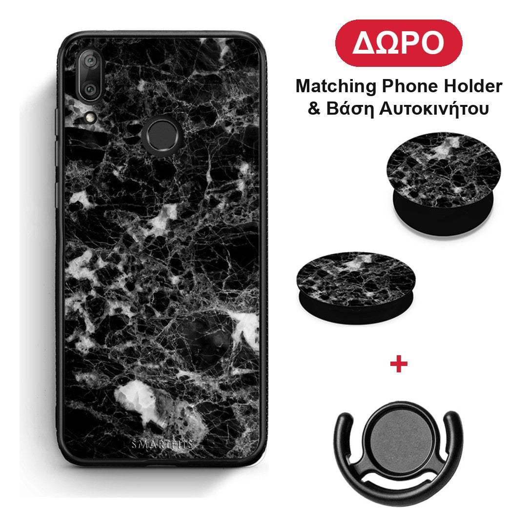 Marble Male - Huawei Y7 2019 / Y7 Prime 2019 θήκη + Δώρο Phone Holder & Βάση Αυτοκινήτου