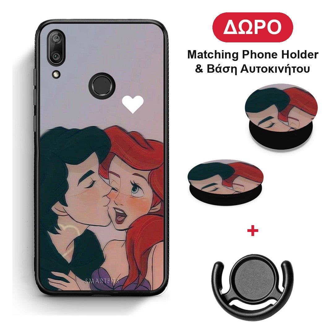 Mermaid Couple - Huawei Y7 2019 / Y7 Prime 2019 θήκη + Δώρο Phone Holder & Βάση Αυτοκινήτου