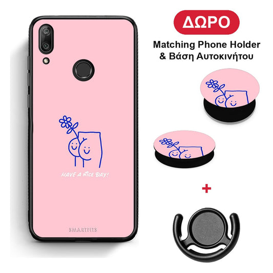 Nice Day - Huawei Y7 2019 / Y7 Prime 2019 θήκη + Δώρο Phone Holder & Βάση Αυτοκινήτου