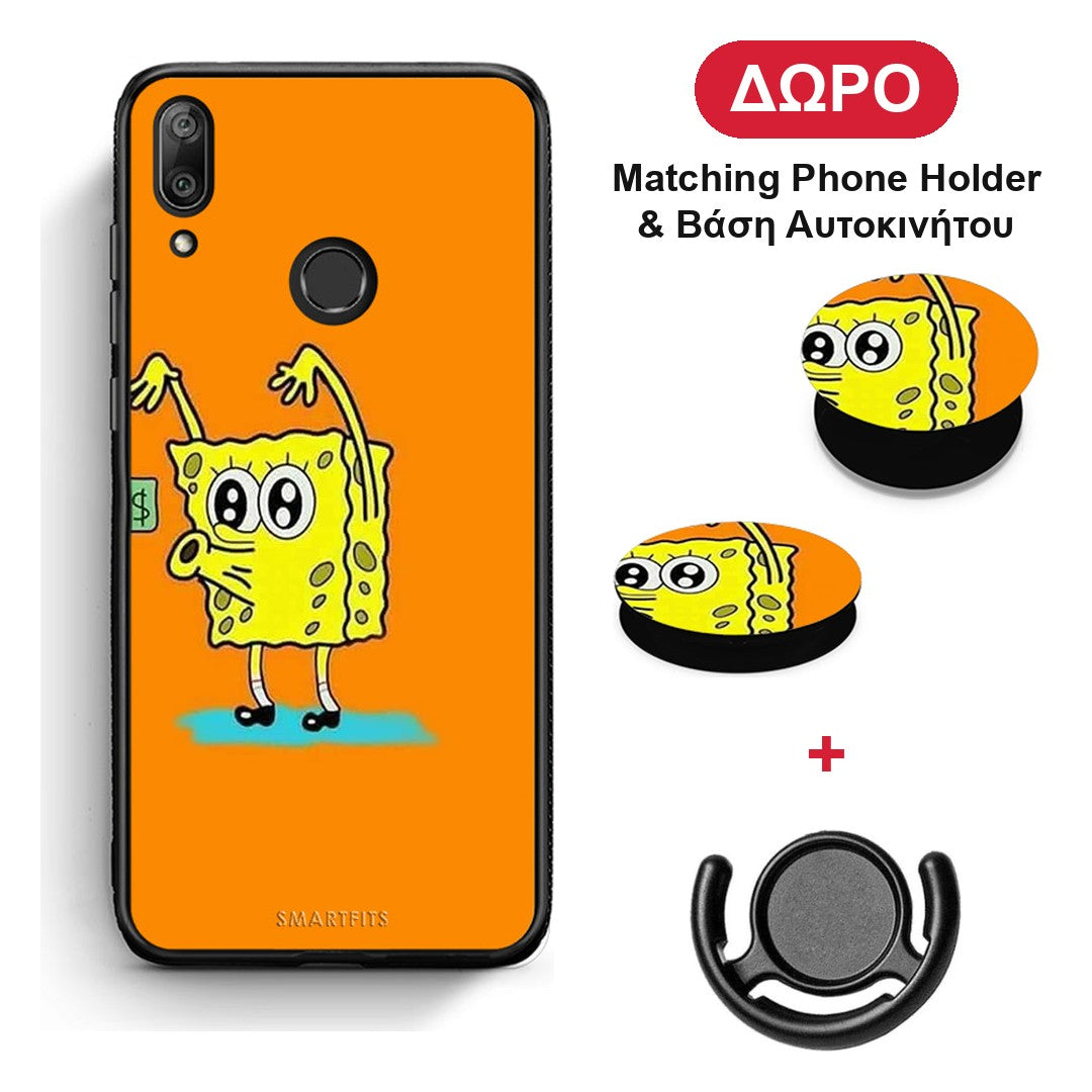 No Money 2 - Huawei Y7 2019 / Y7 Prime 2019 θήκη + Δώρο Phone Holder & Βάση Αυτοκινήτου