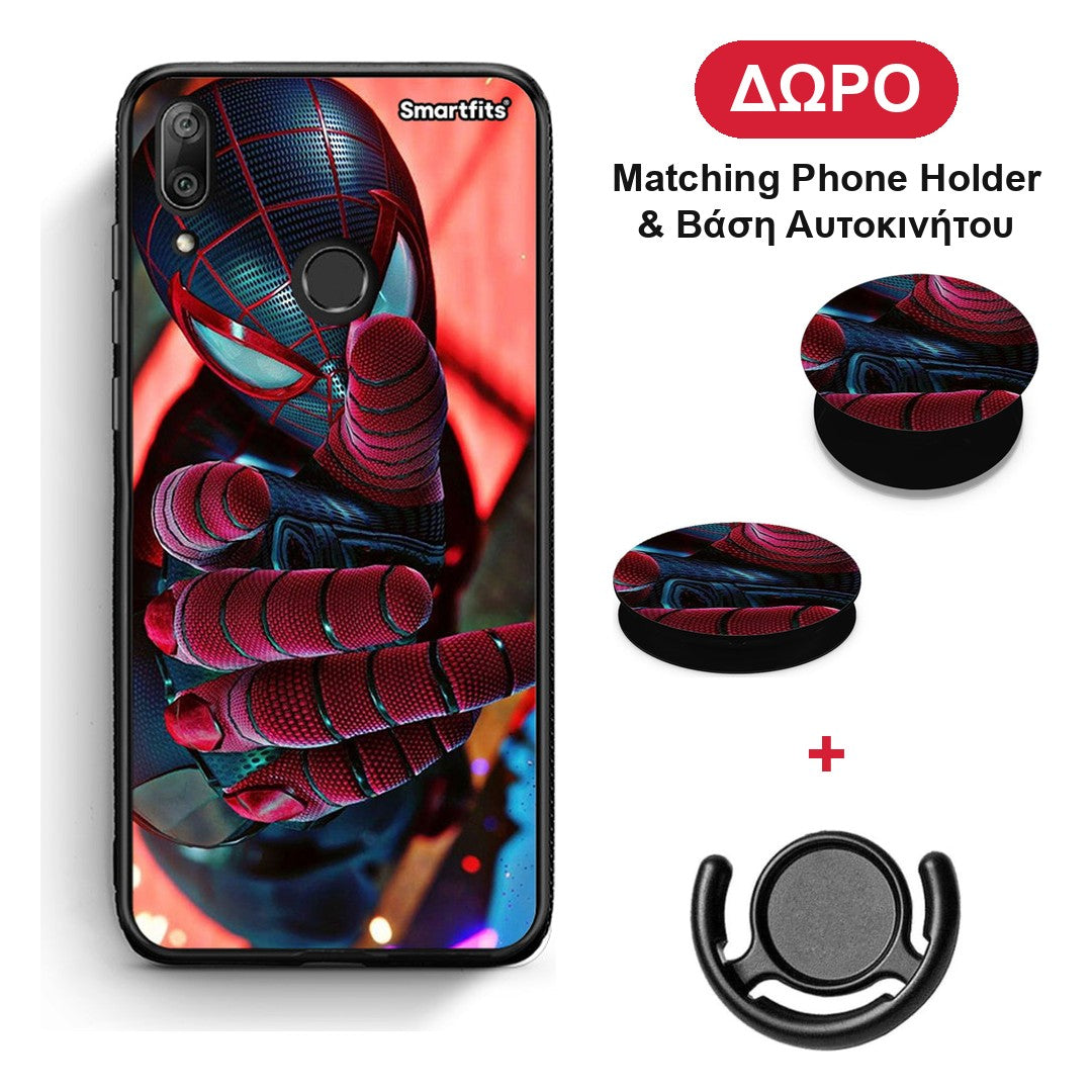 Spider Hand - Huawei Y7 2019 / Y7 Prime 2019 θήκη + Δώρο Phone Holder & Βάση Αυτοκινήτου