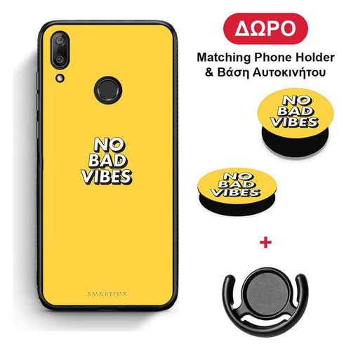 Text Vibes - Huawei Y7 2019 / Y7 Prime 2019 θήκη + Δώρο Phone Holder & Βάση Αυτοκινήτου