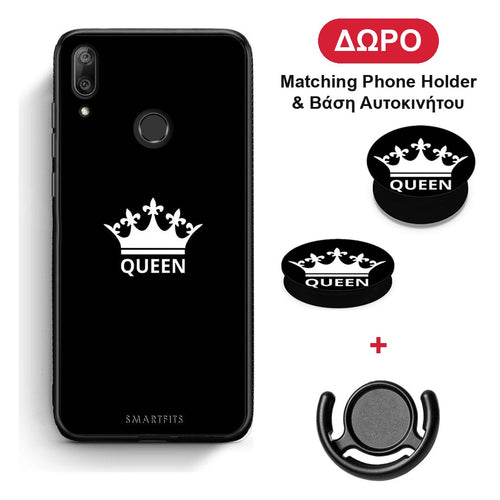 Valentine Queen - Huawei Y7 2019 / Y7 Prime 2019 θήκη + Δώρο Phone Holder & Βάση Αυτοκινήτου