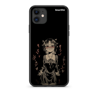 iPhone 11 Anime Girl Θήκη από τη Smartfits με σχέδιο στο πίσω μέρος και μαύρο περίβλημα | Smartphone case with colorful back and black bezels by Smartfits