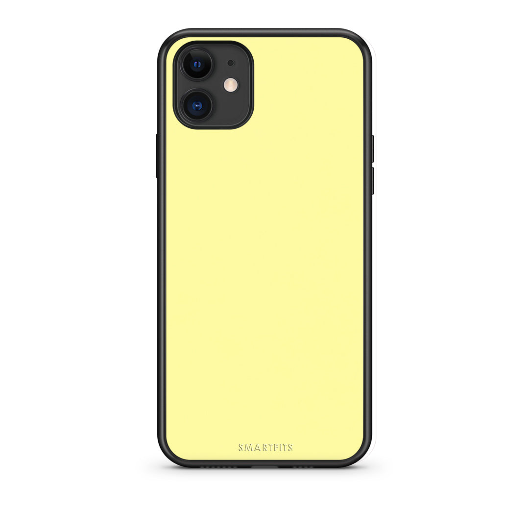 Θήκη iPhone 11 Butter Yellow από τη Smartfits με σχέδιο στο πίσω μέρος και μαύρο περίβλημα | iPhone 11 Butter Yellow case with colorful back and black bezels