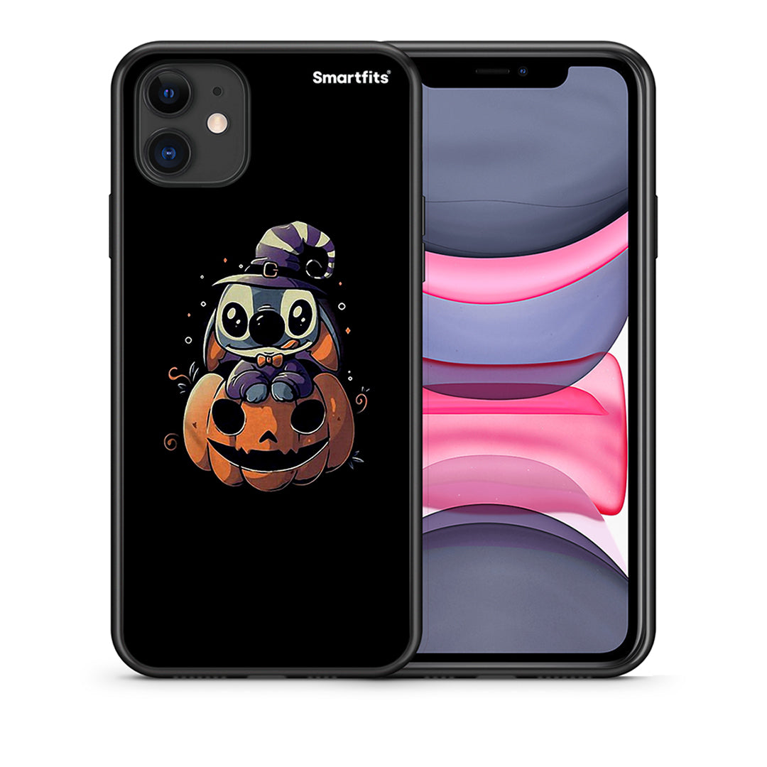 Θήκη iPhone 11 Halloween Stitch από τη Smartfits με σχέδιο στο πίσω μέρος και μαύρο περίβλημα | iPhone 11 Halloween Stitch case with colorful back and black bezels