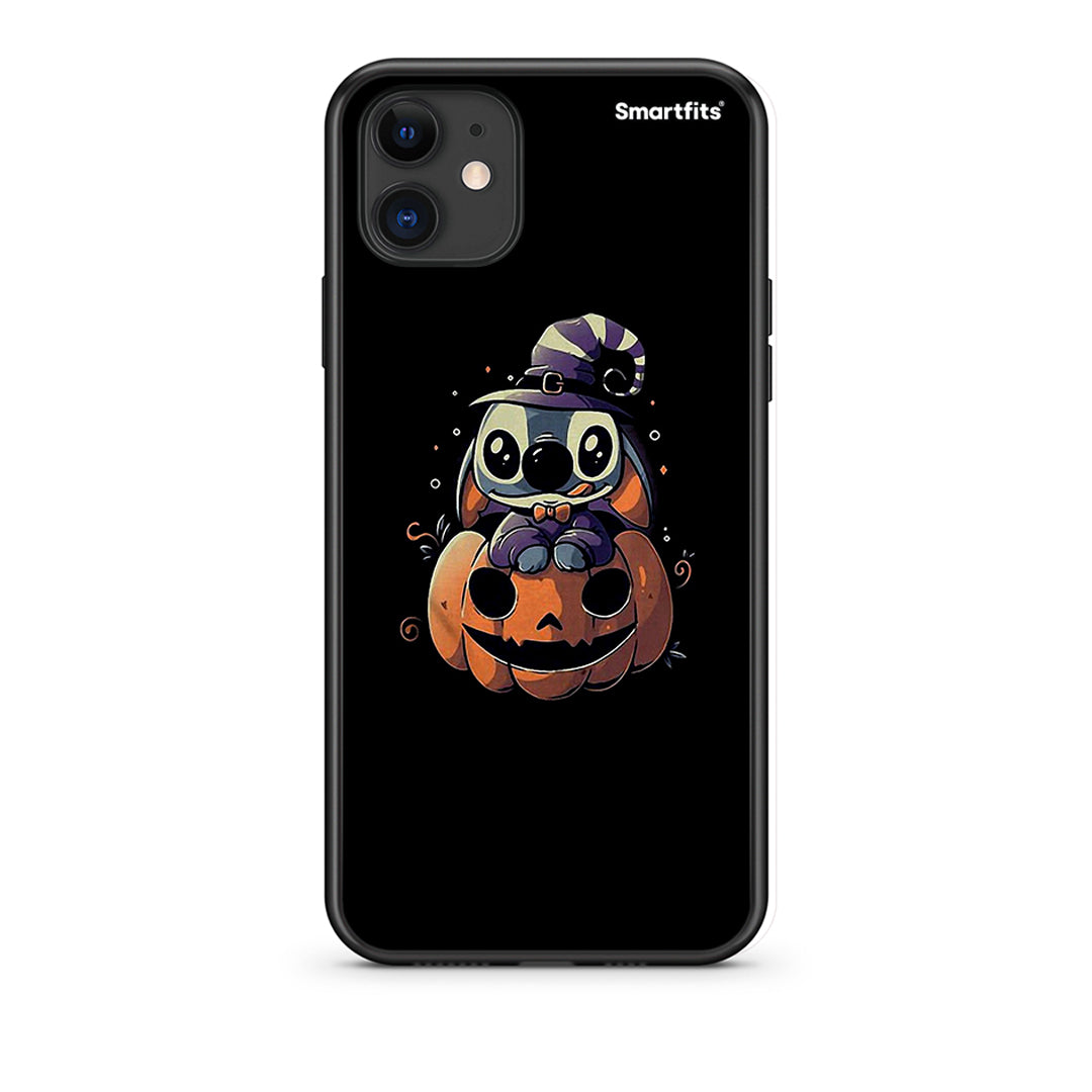 iPhone 11 Halloween Stitch Θήκη από τη Smartfits με σχέδιο στο πίσω μέρος και μαύρο περίβλημα | Smartphone case with colorful back and black bezels by Smartfits