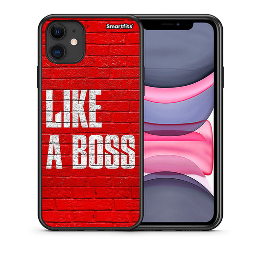 Θήκη iPhone 11 Like A Boss από τη Smartfits με σχέδιο στο πίσω μέρος και μαύρο περίβλημα | iPhone 11 Like A Boss case with colorful back and black bezels