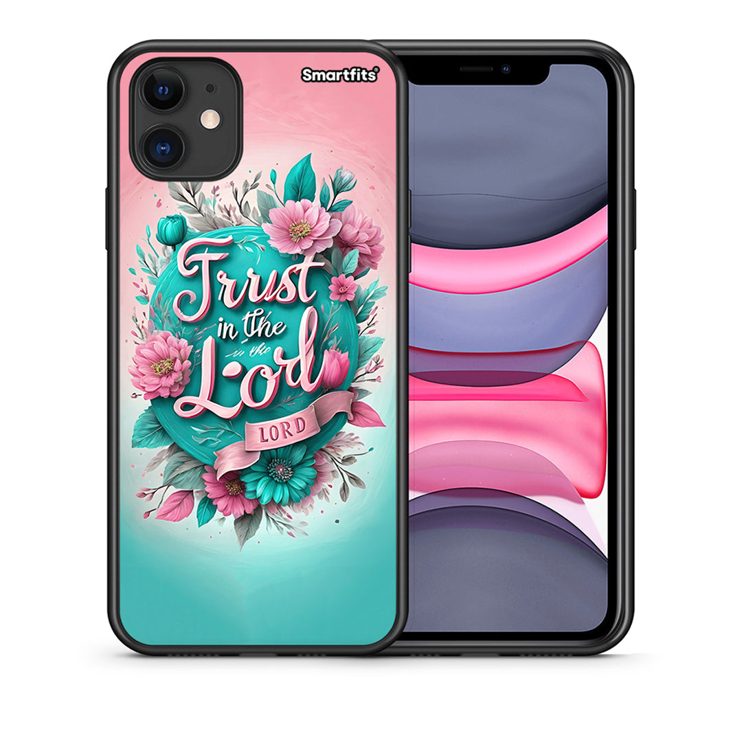 Θήκη iPhone 11 Lord Trust από τη Smartfits με σχέδιο στο πίσω μέρος και μαύρο περίβλημα | iPhone 11 Lord Trust case with colorful back and black bezels