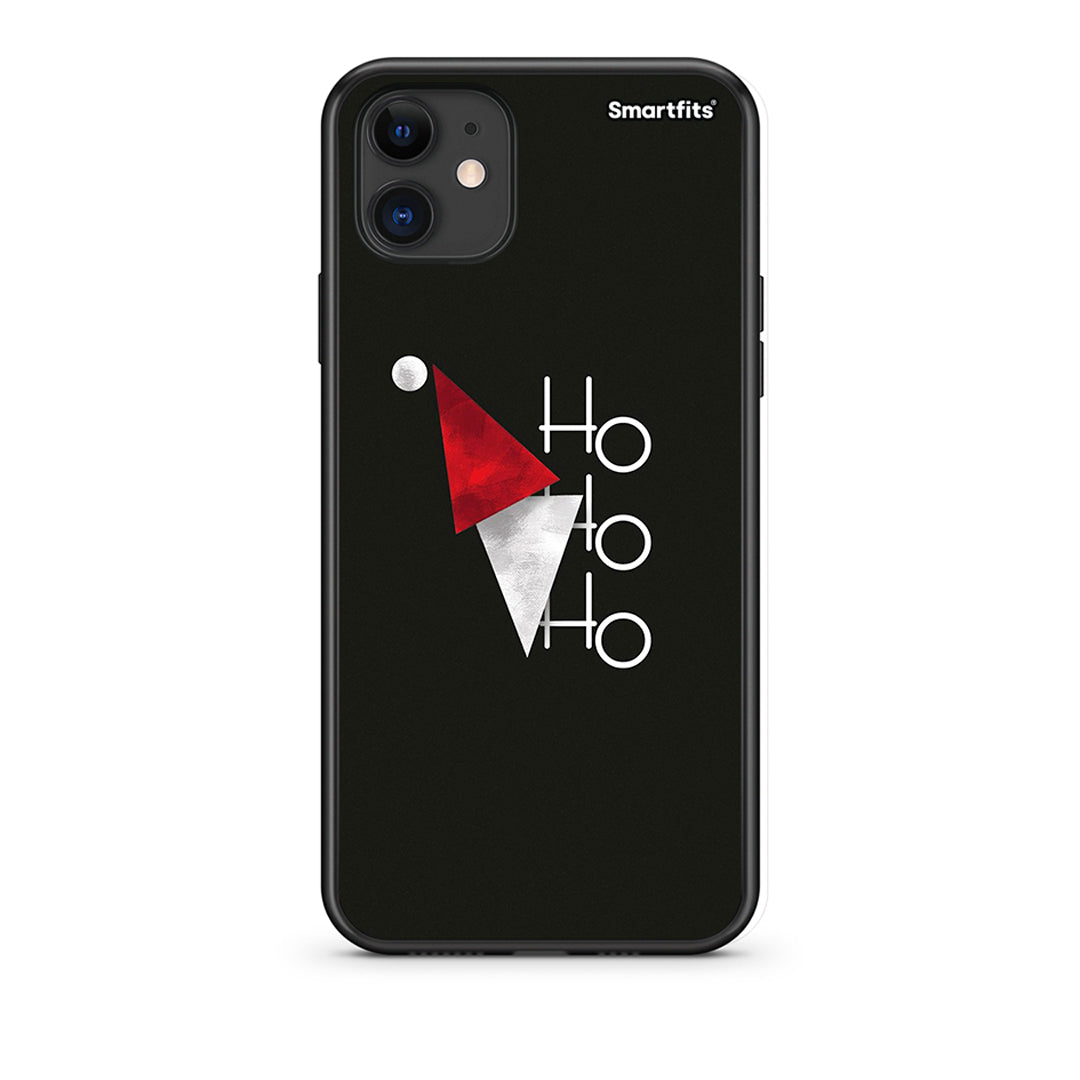 iPhone 11 Minimal Christmas Θήκη από τη Smartfits με σχέδιο στο πίσω μέρος και μαύρο περίβλημα | Smartphone case with colorful back and black bezels by Smartfits