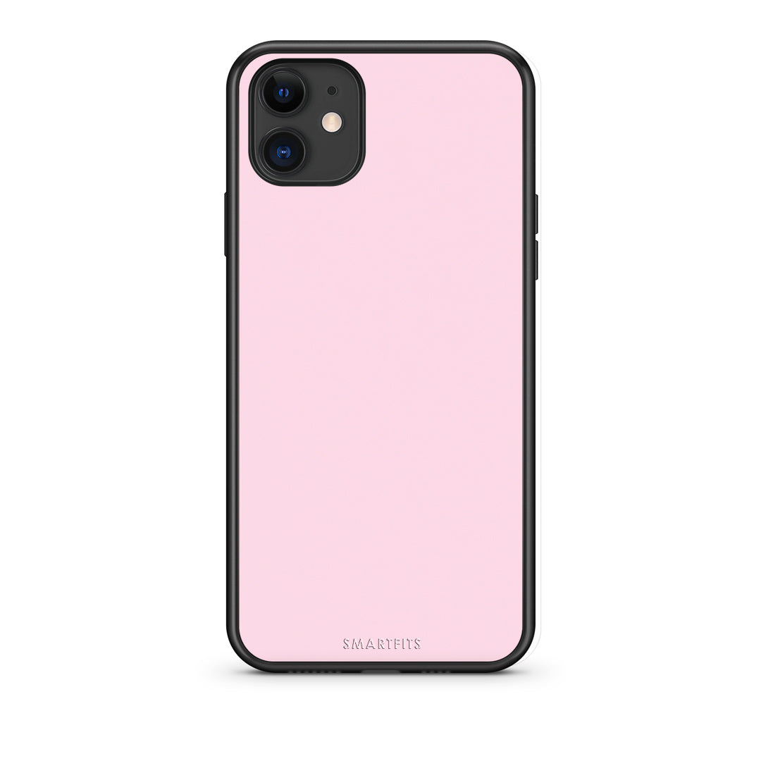Θήκη iPhone 11 Pale Pink από τη Smartfits με σχέδιο στο πίσω μέρος και μαύρο περίβλημα | iPhone 11 Pale Pink case with colorful back and black bezels