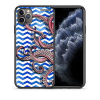 Thumbnail for Θήκη iPhone 11 Pro Chevron Devilfish από τη Smartfits με σχέδιο στο πίσω μέρος και μαύρο περίβλημα | iPhone 11 Pro Chevron Devilfish case with colorful back and black bezels