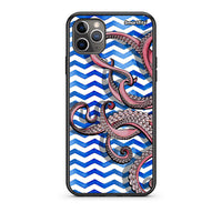 Thumbnail for iPhone 11 Pro Max Chevron Devilfish Θήκη από τη Smartfits με σχέδιο στο πίσω μέρος και μαύρο περίβλημα | Smartphone case with colorful back and black bezels by Smartfits