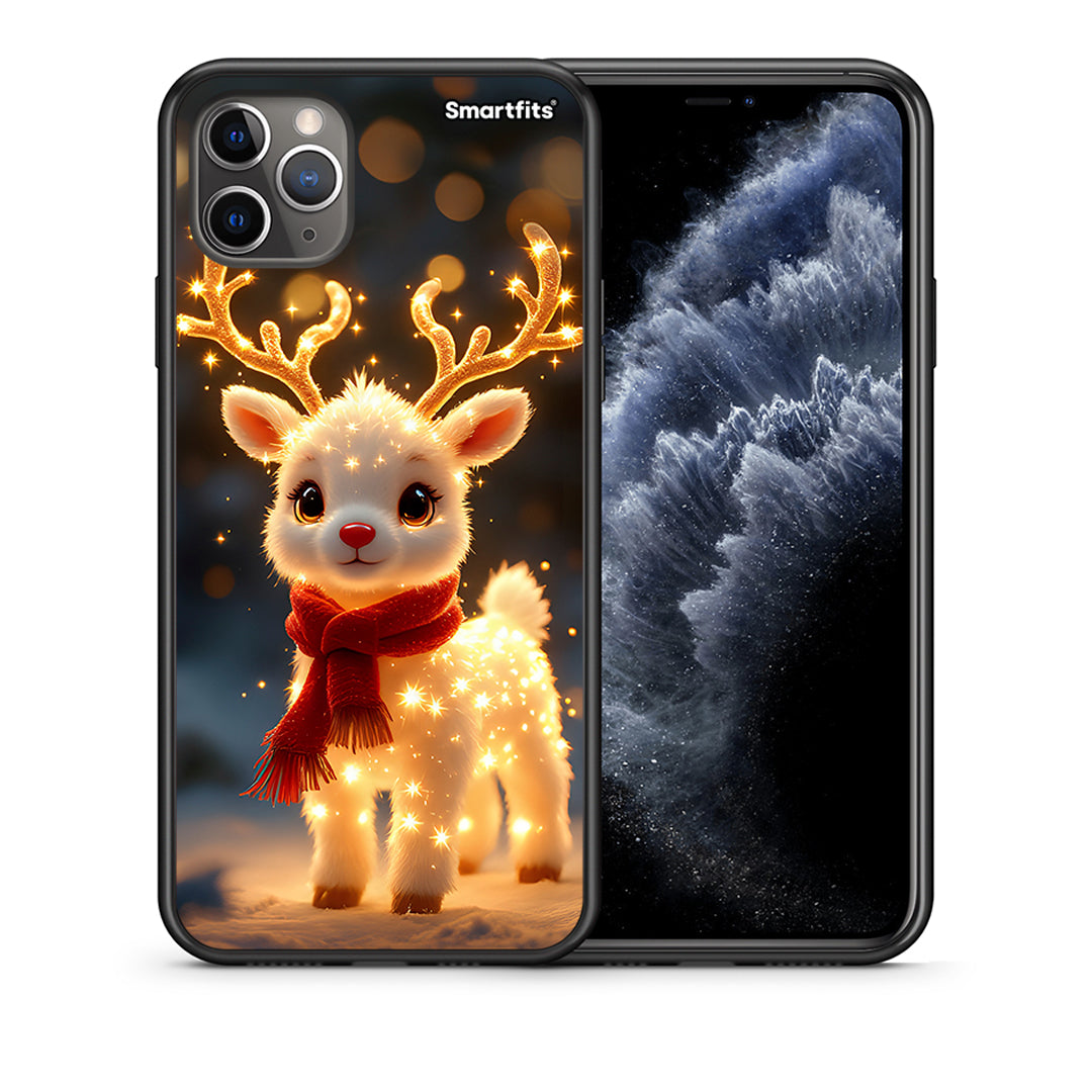 Θήκη iPhone 11 Pro Christmas Cutie από τη Smartfits με σχέδιο στο πίσω μέρος και μαύρο περίβλημα | iPhone 11 Pro Christmas Cutie case with colorful back and black bezels