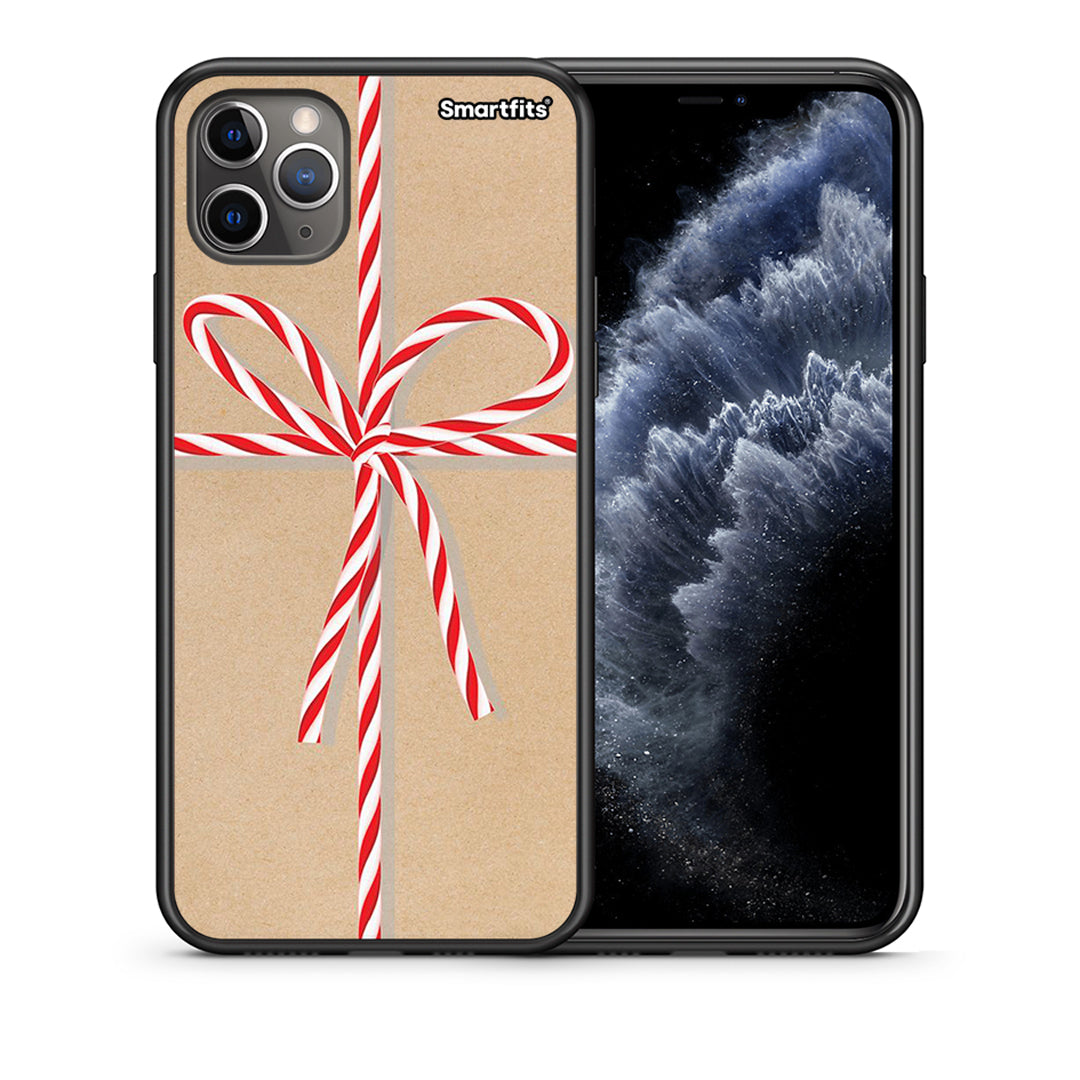 Θήκη iPhone 11 Pro Christmas Gift από τη Smartfits με σχέδιο στο πίσω μέρος και μαύρο περίβλημα | iPhone 11 Pro Christmas Gift case with colorful back and black bezels