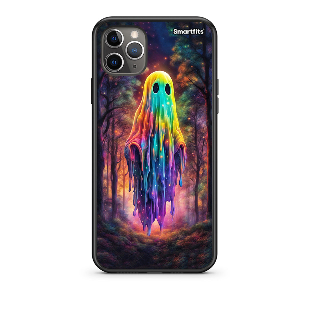 iPhone 11 Pro Halloween Ghost Θήκη από τη Smartfits με σχέδιο στο πίσω μέρος και μαύρο περίβλημα | Smartphone case with colorful back and black bezels by Smartfits