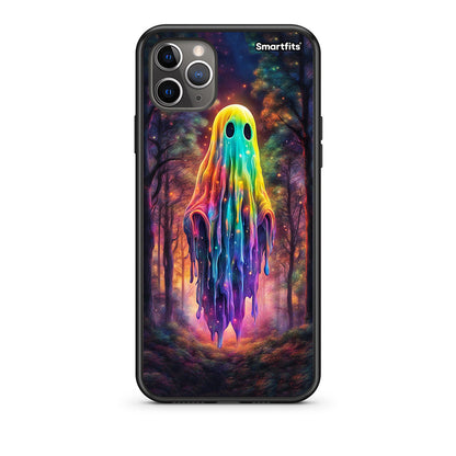 iPhone 11 Pro Halloween Ghost Θήκη από τη Smartfits με σχέδιο στο πίσω μέρος και μαύρο περίβλημα | Smartphone case with colorful back and black bezels by Smartfits