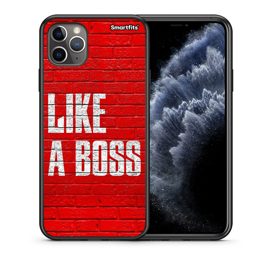 Θήκη iPhone 11 Pro Like A Boss από τη Smartfits με σχέδιο στο πίσω μέρος και μαύρο περίβλημα | iPhone 11 Pro Like A Boss case with colorful back and black bezels