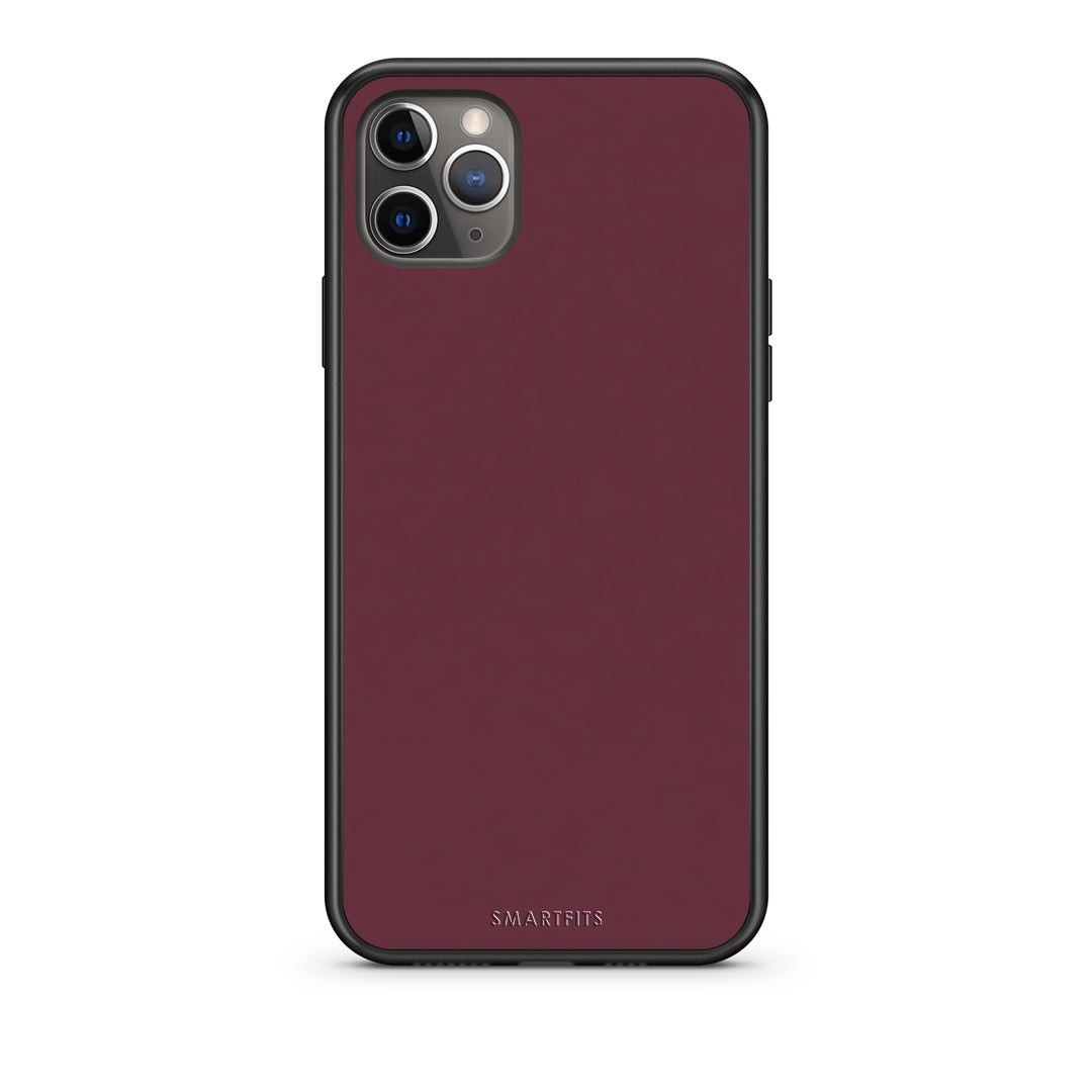 Θήκη iPhone 11 Pro Muted Burgundy από τη Smartfits με σχέδιο στο πίσω μέρος και μαύρο περίβλημα | iPhone 11 Pro Muted Burgundy case with colorful back and black bezels
