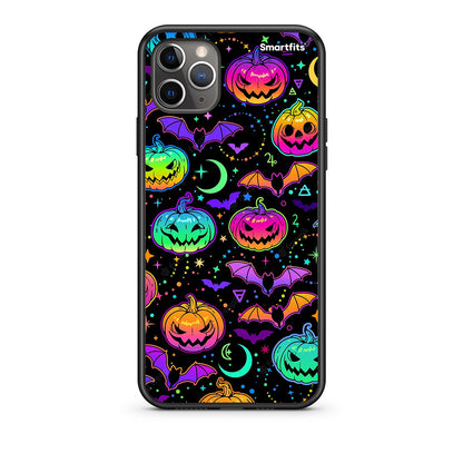 iPhone 11 Pro Max Neon Halloween Θήκη από τη Smartfits με σχέδιο στο πίσω μέρος και μαύρο περίβλημα | Smartphone case with colorful back and black bezels by Smartfits