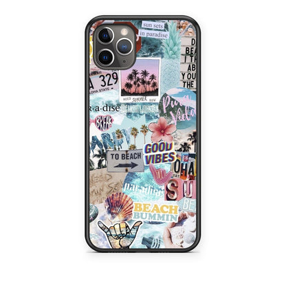 Θήκη iPhone 11 Pro Max Summer Vibes από τη Smartfits με σχέδιο στο πίσω μέρος και μαύρο περίβλημα | iPhone 11 Pro Max Summer Vibes case with colorful back and black bezels