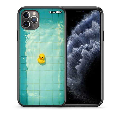Θήκη iPhone 11 Pro Max Yellow Duck από τη Smartfits με σχέδιο στο πίσω μέρος και μαύρο περίβλημα | iPhone 11 Pro Max Yellow Duck case with colorful back and black bezels