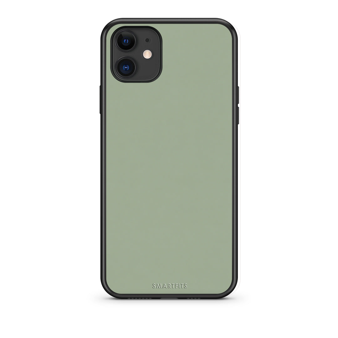 Θήκη iPhone 11 Sage Green από τη Smartfits με σχέδιο στο πίσω μέρος και μαύρο περίβλημα | iPhone 11 Sage Green case with colorful back and black bezels
