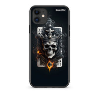 Thumbnail for iPhone 11 Skull King Ace Θήκη από τη Smartfits με σχέδιο στο πίσω μέρος και μαύρο περίβλημα | Smartphone case with colorful back and black bezels by Smartfits