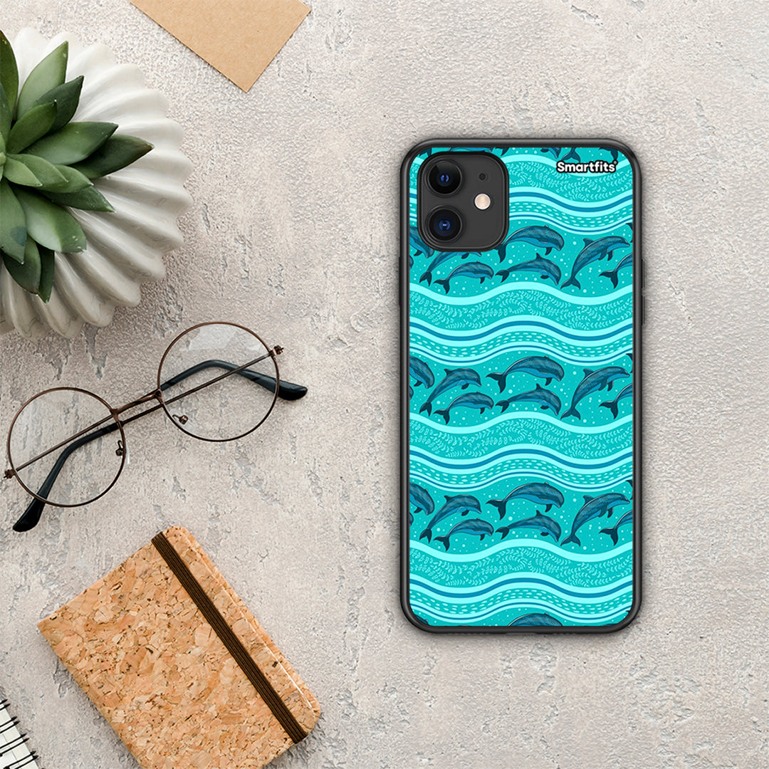 Swimming Dolphins - iPhone 11 θήκη