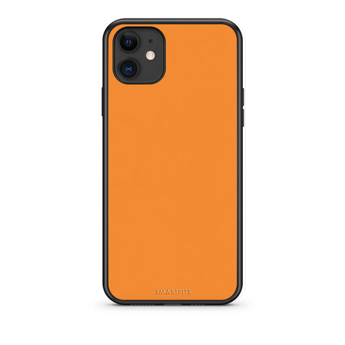 Θήκη iPhone 11 Tangerine Orange από τη Smartfits με σχέδιο στο πίσω μέρος και μαύρο περίβλημα | iPhone 11 Tangerine Orange case with colorful back and black bezels