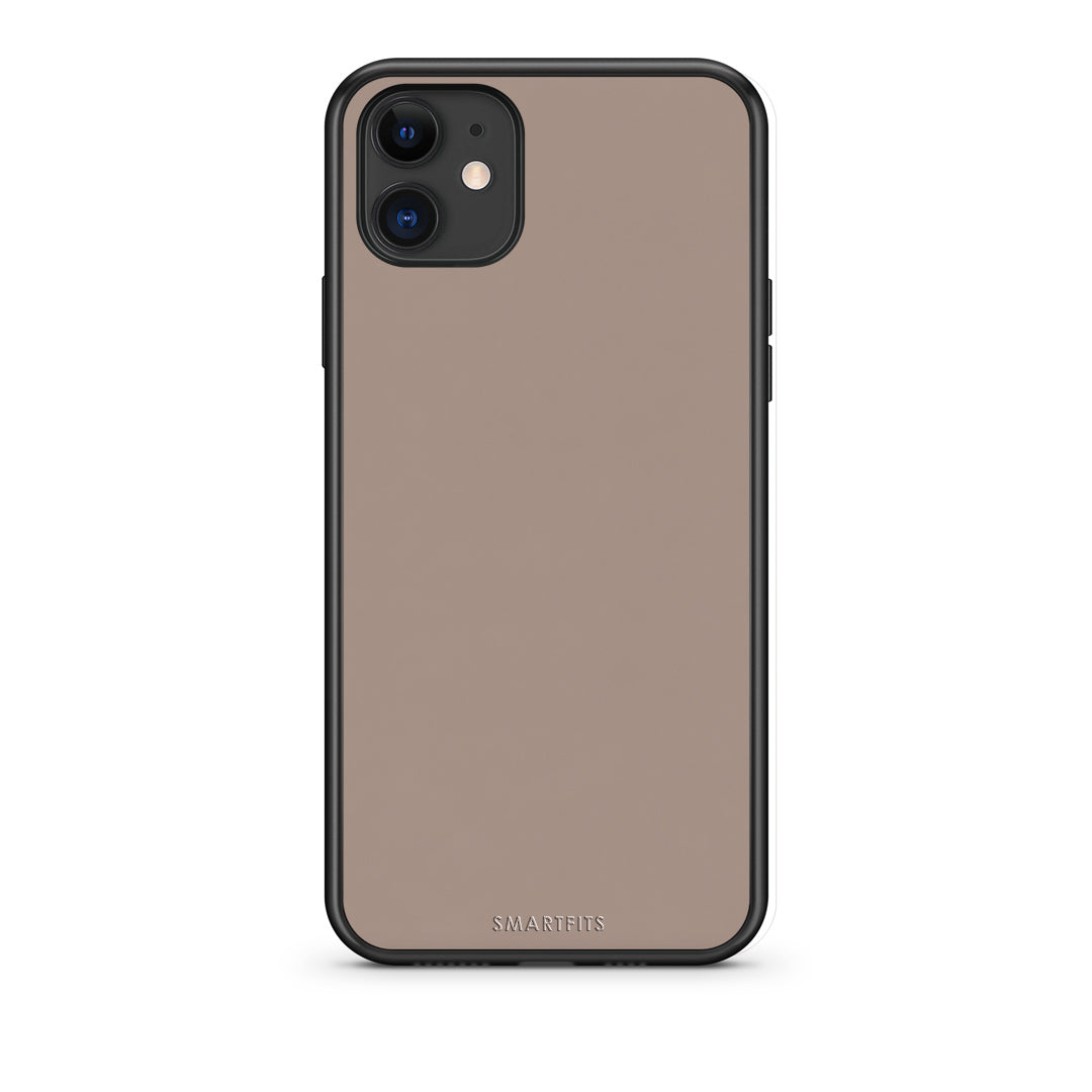 Θήκη iPhone 11 Warm Taupe από τη Smartfits με σχέδιο στο πίσω μέρος και μαύρο περίβλημα | iPhone 11 Warm Taupe case with colorful back and black bezels