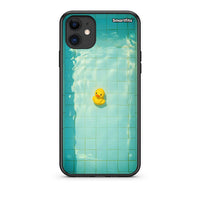 Thumbnail for iPhone 11 Yellow Duck Θήκη από τη Smartfits με σχέδιο στο πίσω μέρος και μαύρο περίβλημα | Smartphone case with colorful back and black bezels by Smartfits