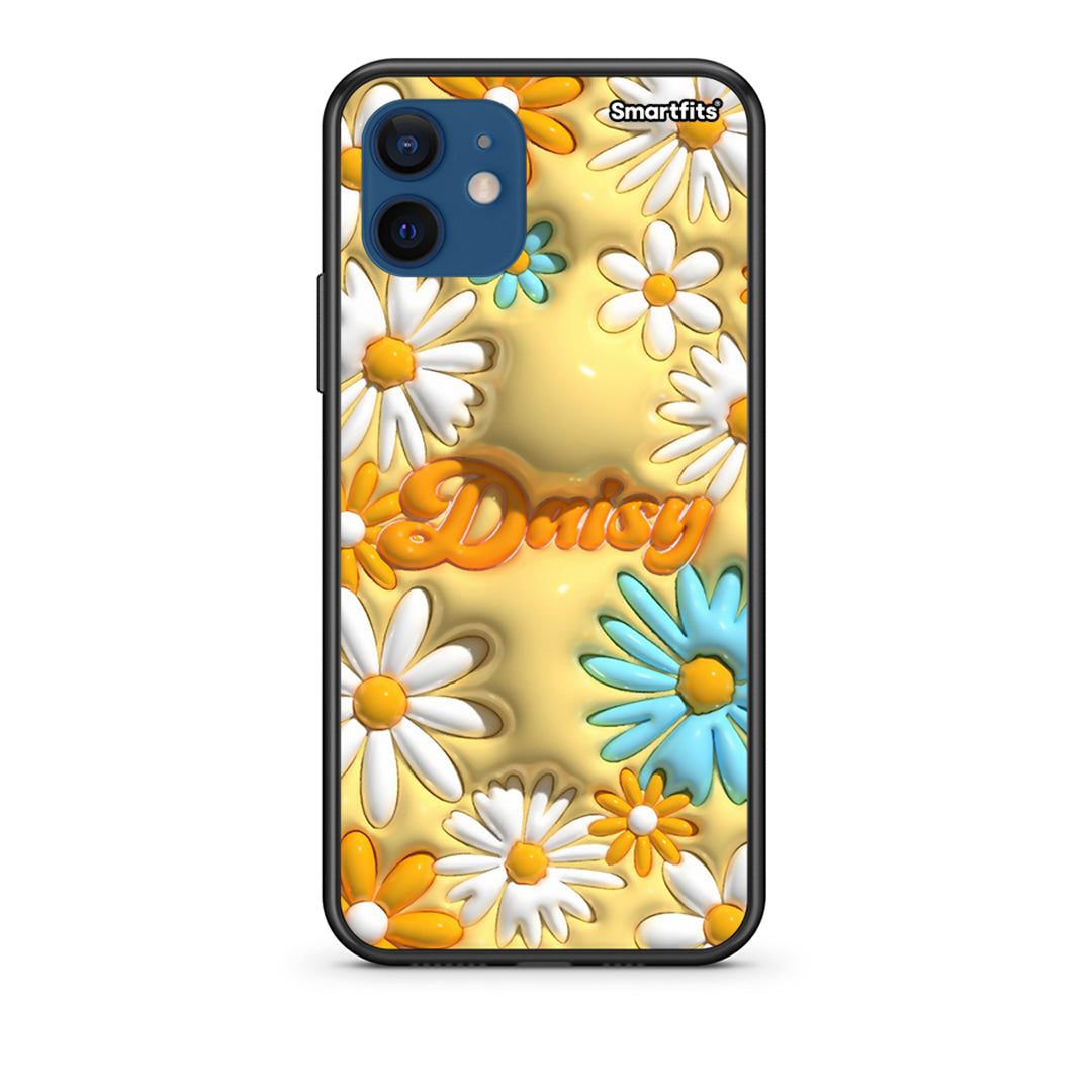 Θήκη iPhone 12 Bubble Daisies από τη Smartfits με σχέδιο στο πίσω μέρος και μαύρο περίβλημα | iPhone 12 Bubble Daisies case with colorful back and black bezels