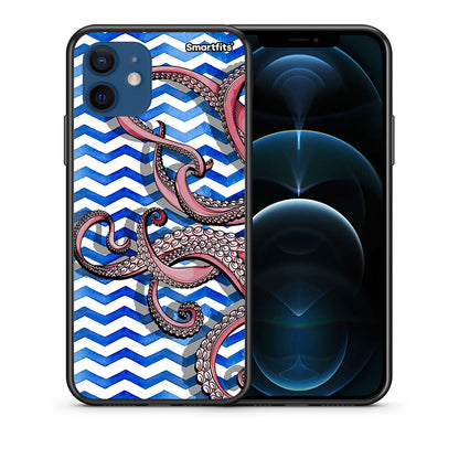 Θήκη iPhone 12 Pro Chevron Devilfish από τη Smartfits με σχέδιο στο πίσω μέρος και μαύρο περίβλημα | iPhone 12 Pro Chevron Devilfish case with colorful back and black bezels